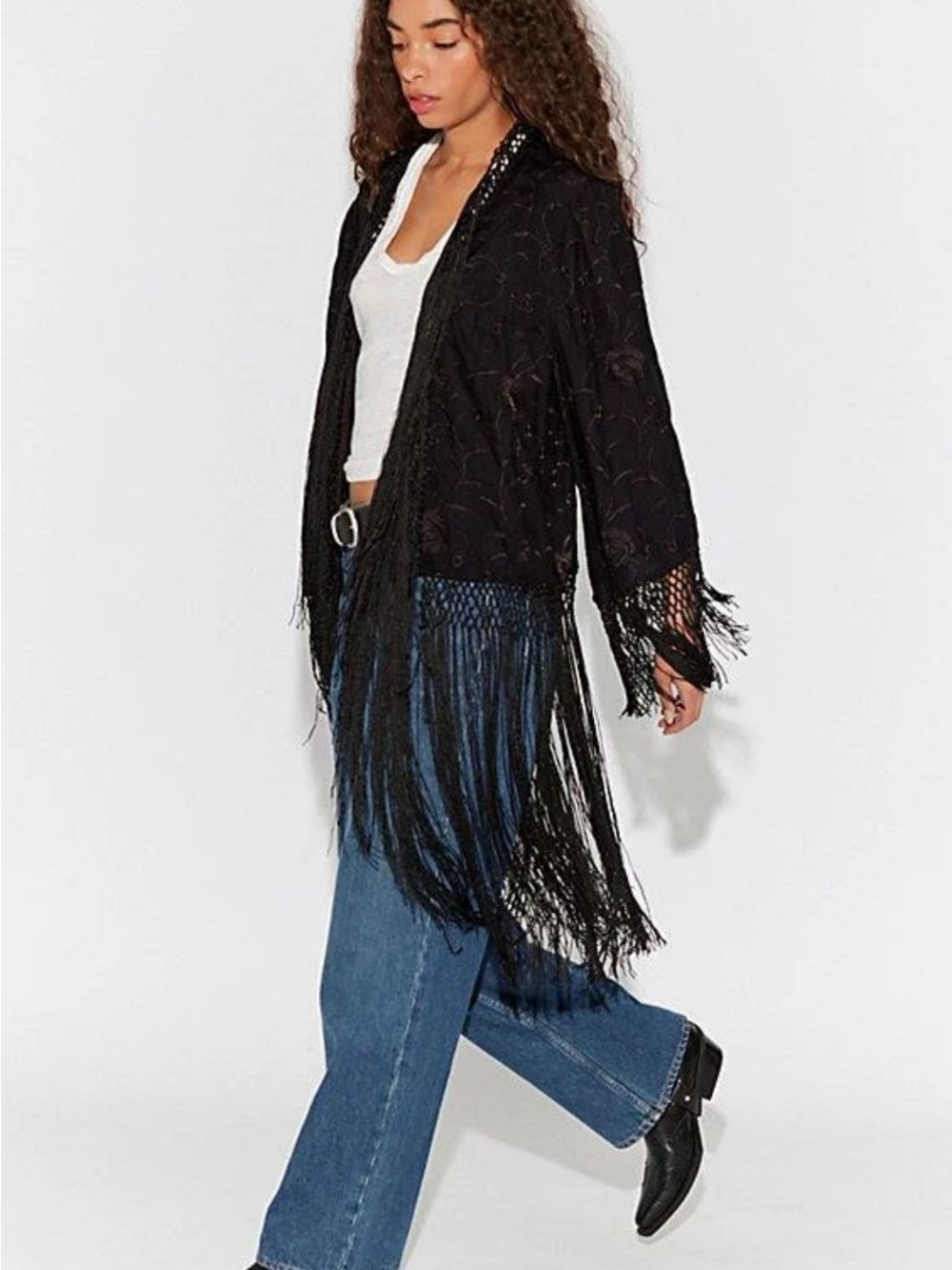 Free People London nights piano duster top